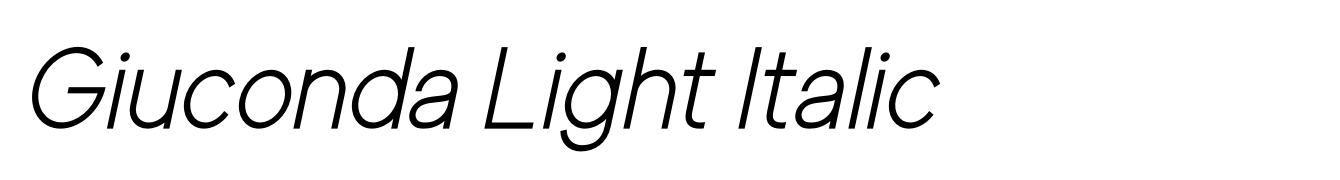 Giuconda Light Italic